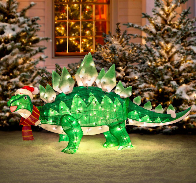 blowup dino Christmas tree