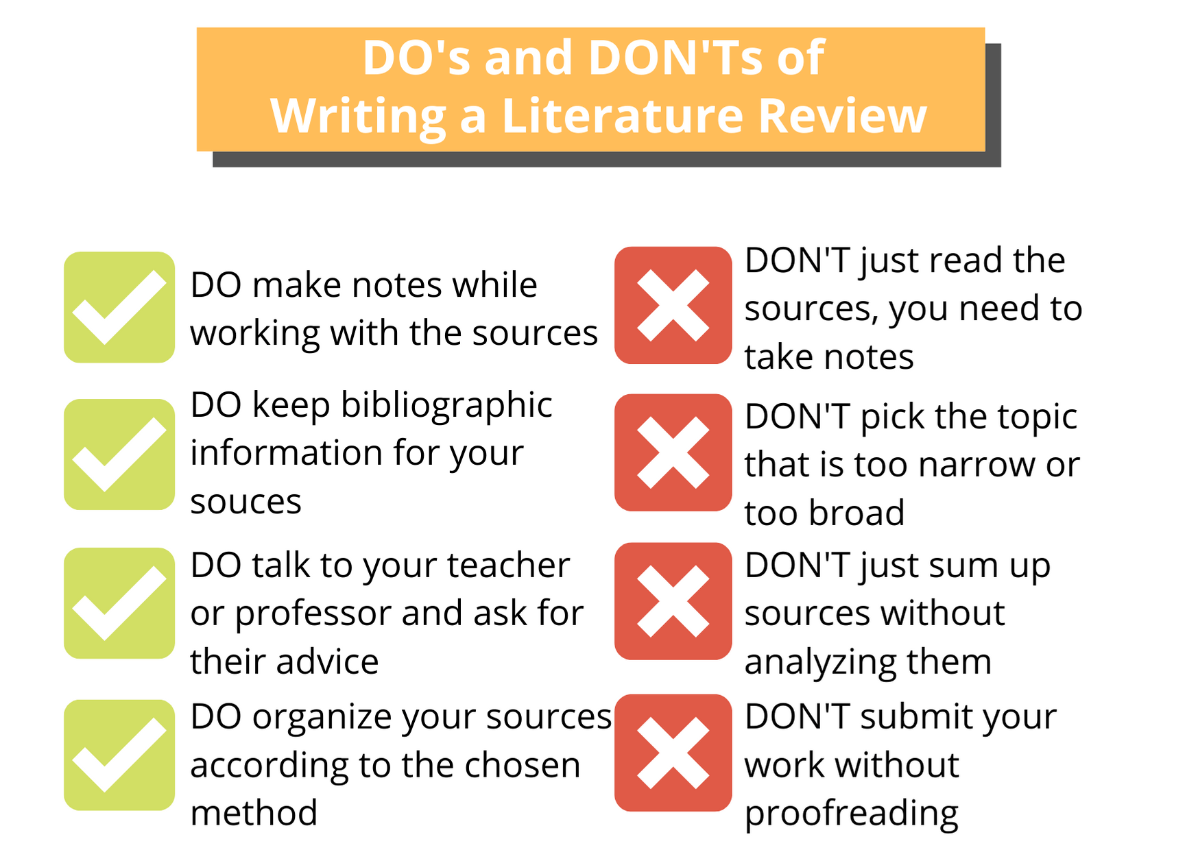 tips for writing a literature review