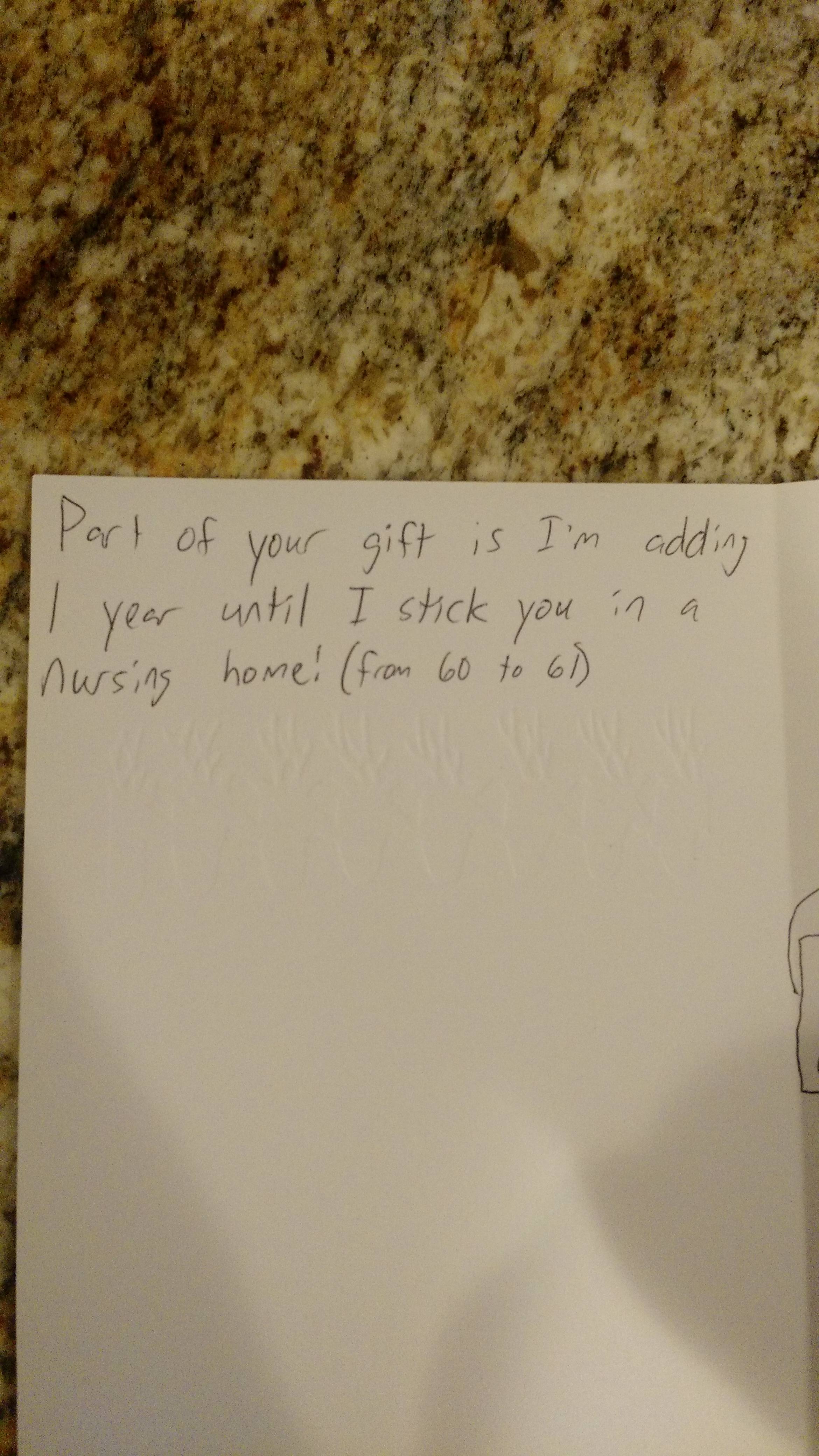 A note from a son