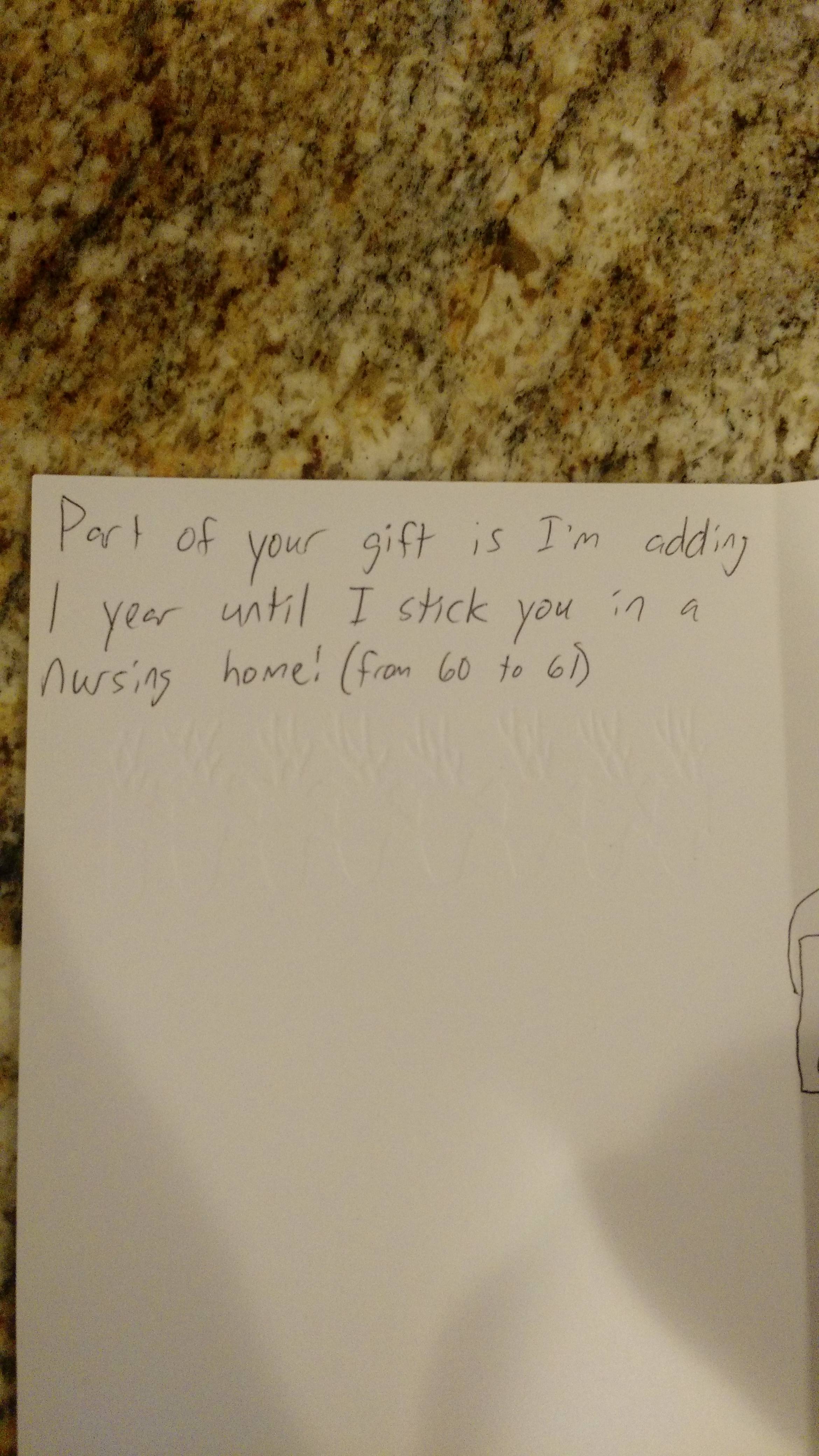 A note from a son